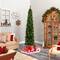 8ft. Pre-Lit Green Pine Artificial Christmas Tree, Clear LED Lights
